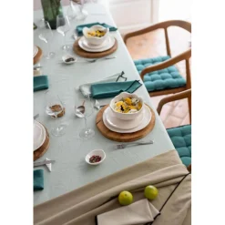 Serviette de table recyclée Grace Paon 40 x 40