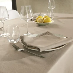 Serviette de table unie en polylin, Made in France, LA LILLOISE Poivre