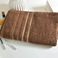 Serviette de toilette en tissu eponge EXTRA SOFT - marron glacier