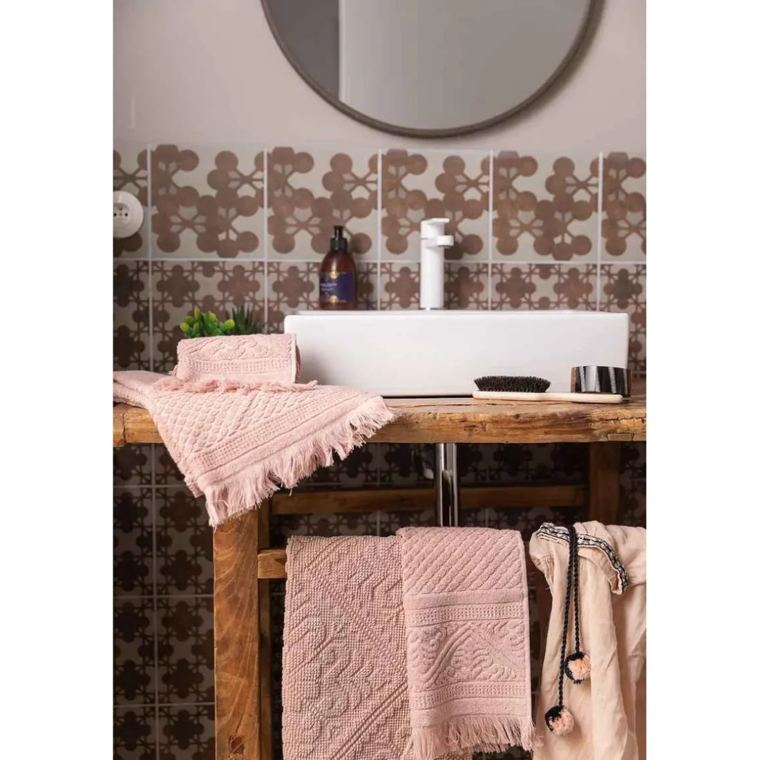 Serviette De Toilette Uni ZOE - Aubépine 50x100 cm