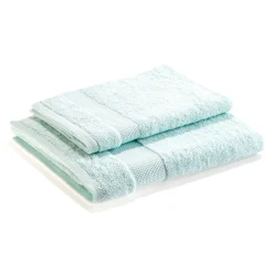 Serviette invité RANGER 620 g/m² - 40x60 + Serviette 56 x 100 cm - vert clair