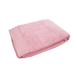 Serviette invité unie en micro-coton 600 gr/m² - Bois de rose