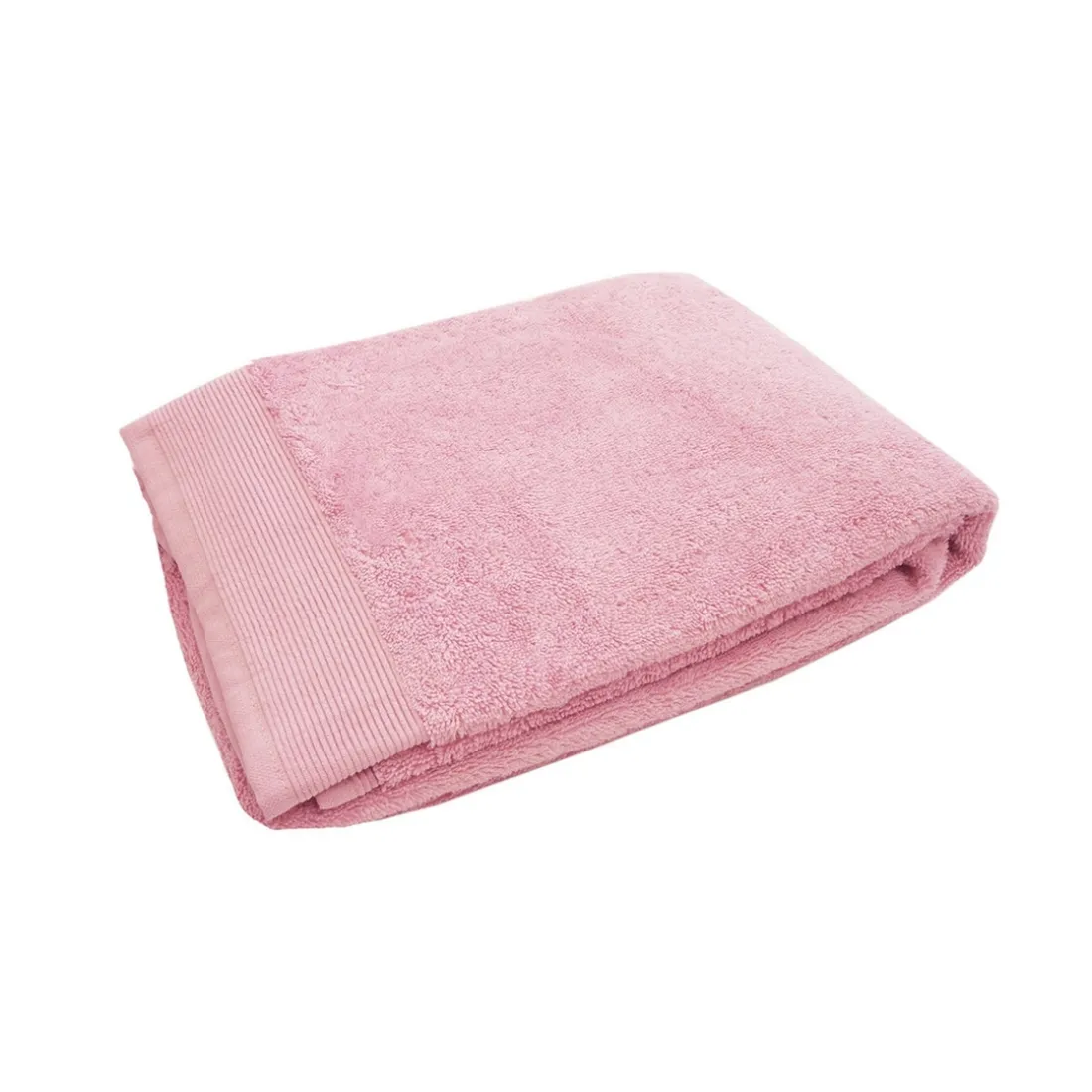 Serviette invité unie en micro-coton 600 gr/m² - Bois de rose