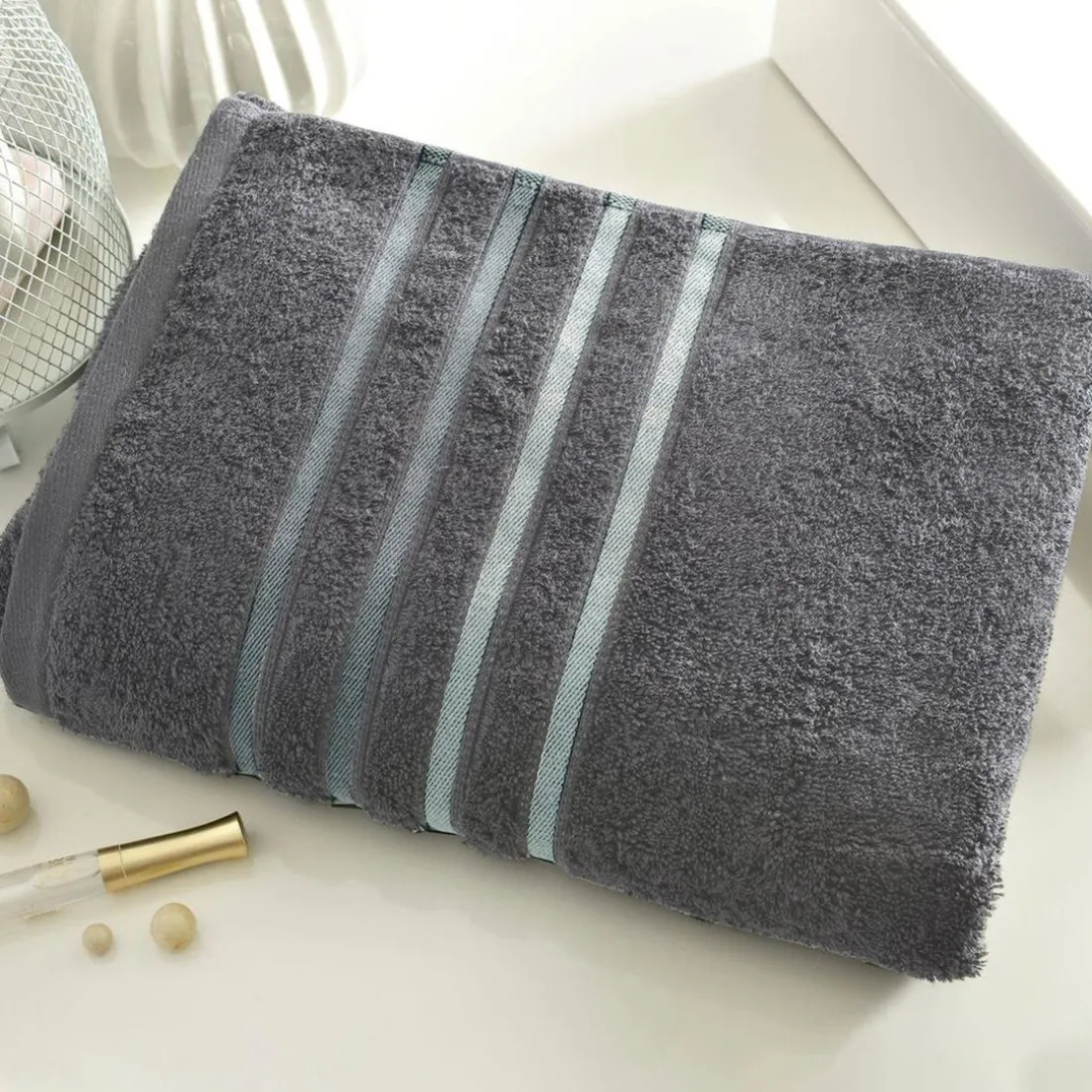 Serviette toilette EXTRA SOFT-gris foncé
