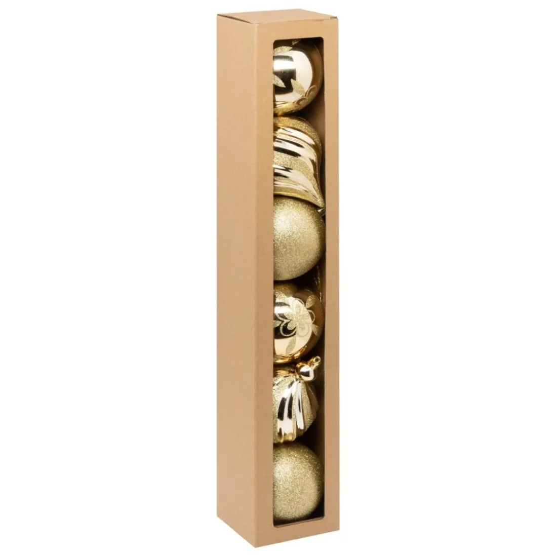 Set 6 boules déco doré