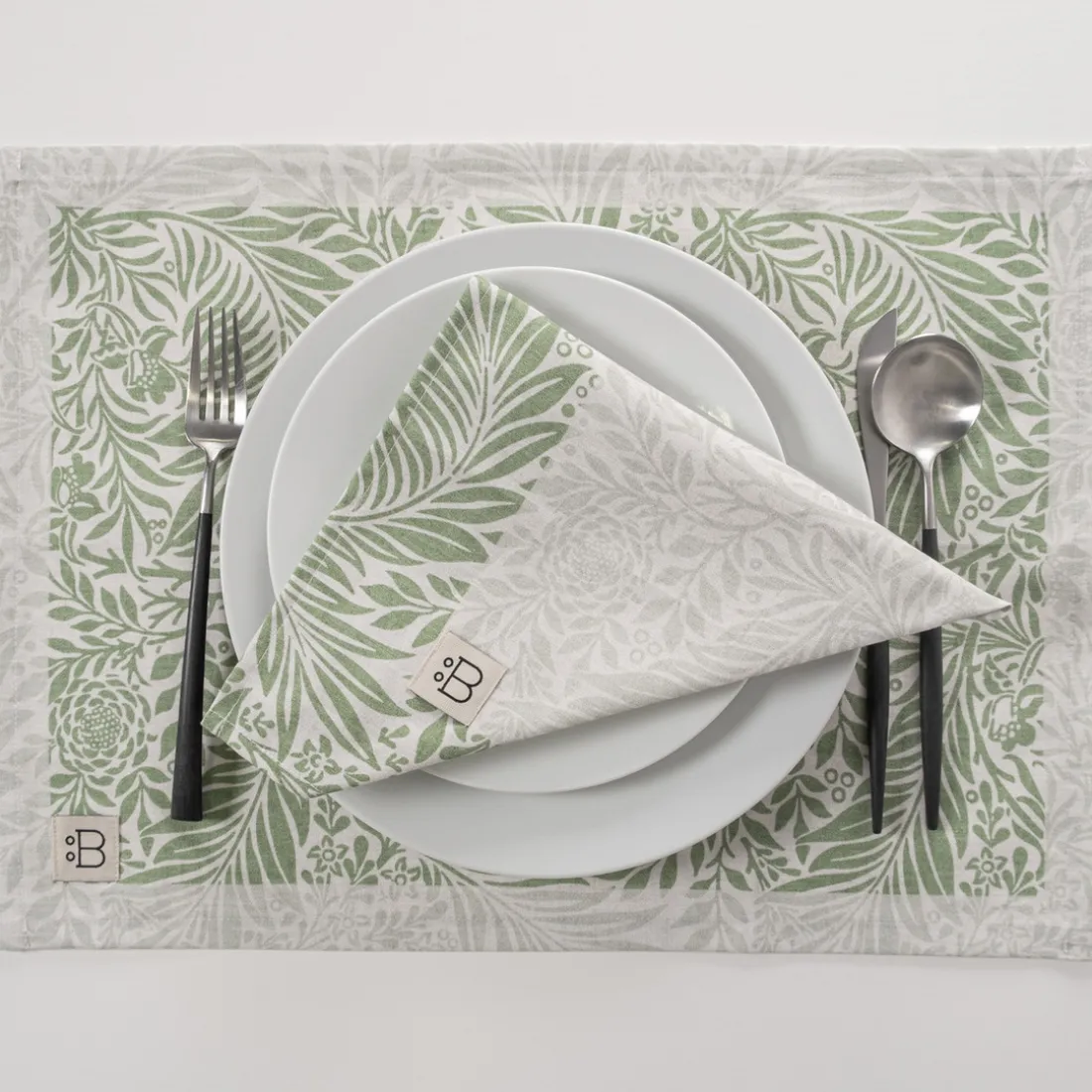 set 2 serviettes alba coton