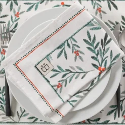Set 2 serviettes Leaves