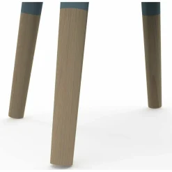 Set 1 Table et 2 chaises FIRMIANA bleu orage et pin naturel