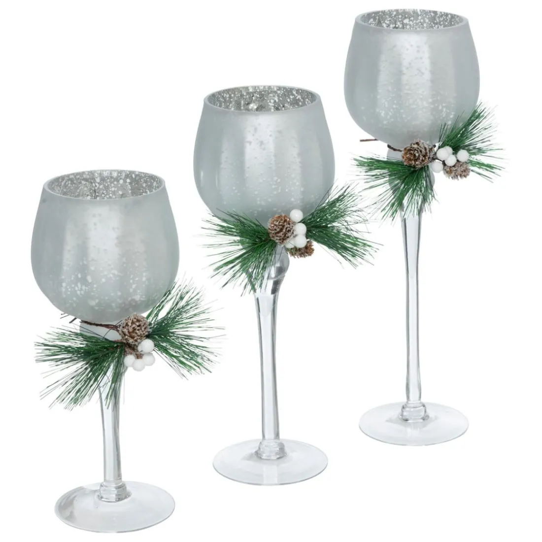 Set 3 Verres a pied branches