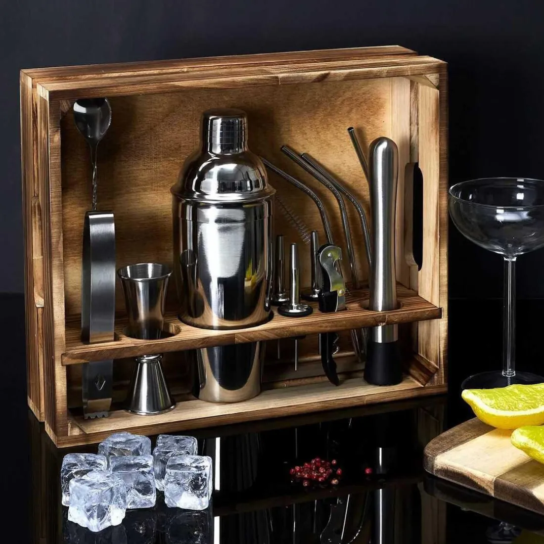 Set A Cocktail 15 Accessoires en Métal