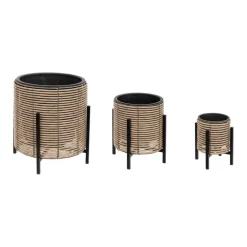 Set de 3 pots sur pieds CAM - beige
