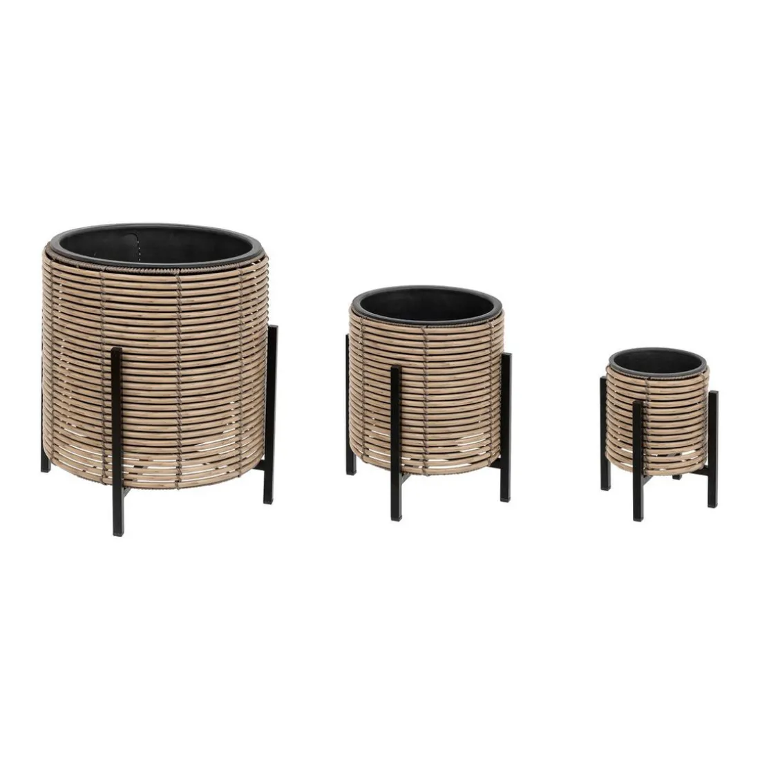 Set de 3 pots sur pieds CAM - beige