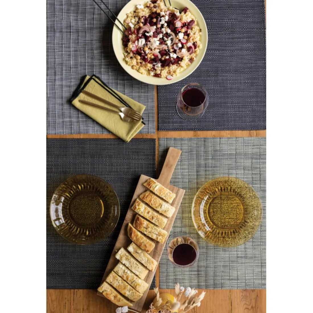 Set de table Canna Ombre/or 33 x 45