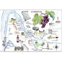 Set de Table Dessin Vignoble Bordeaux 45 X 30