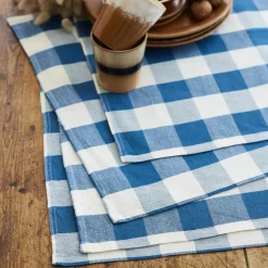 Set de table en métis, EMILE-Bleu moyen-30 x 45 cm