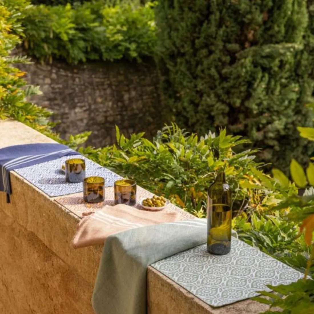 Set de table enduit Citrus recyclé Terracotta 33 x 48