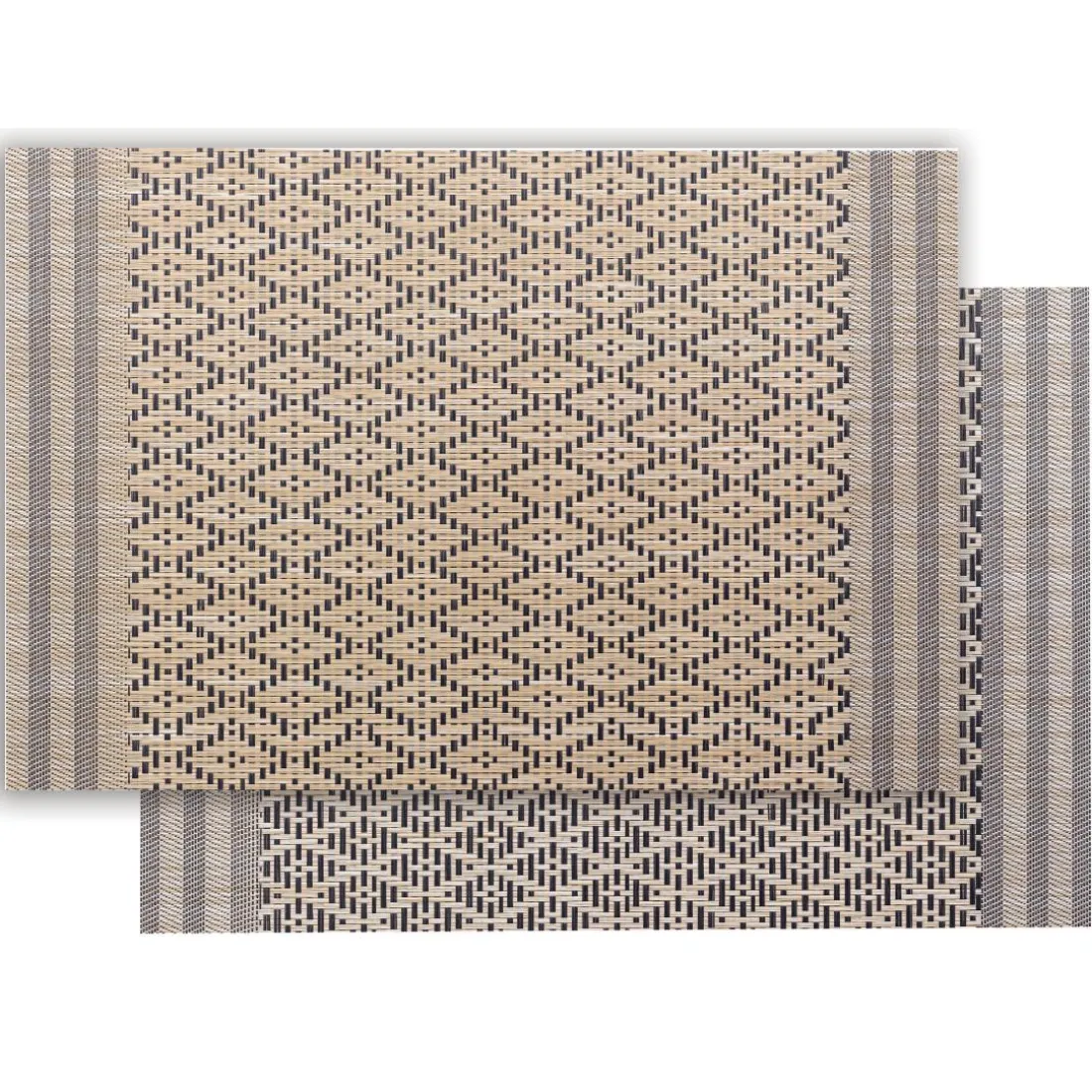 Set de table Kadra Naturel/noir 33 x 45