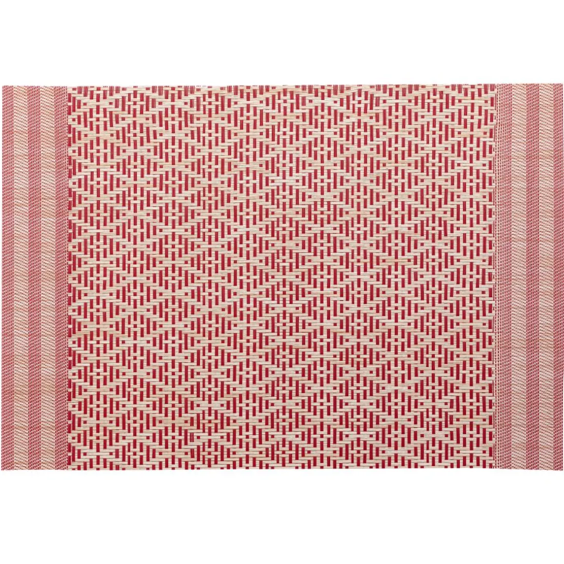 Set de table Kadra Naturel/rouge 33 x 45