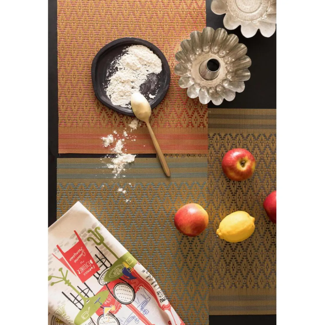 Set de table Kadra Rouge/or 33 x 45