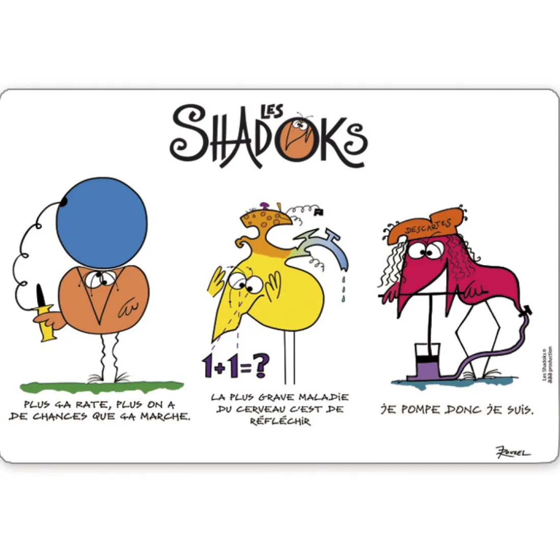 Set de table Shadoks 3 devises 30 x 45