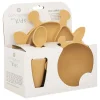 Set repas silicone girafe ocre