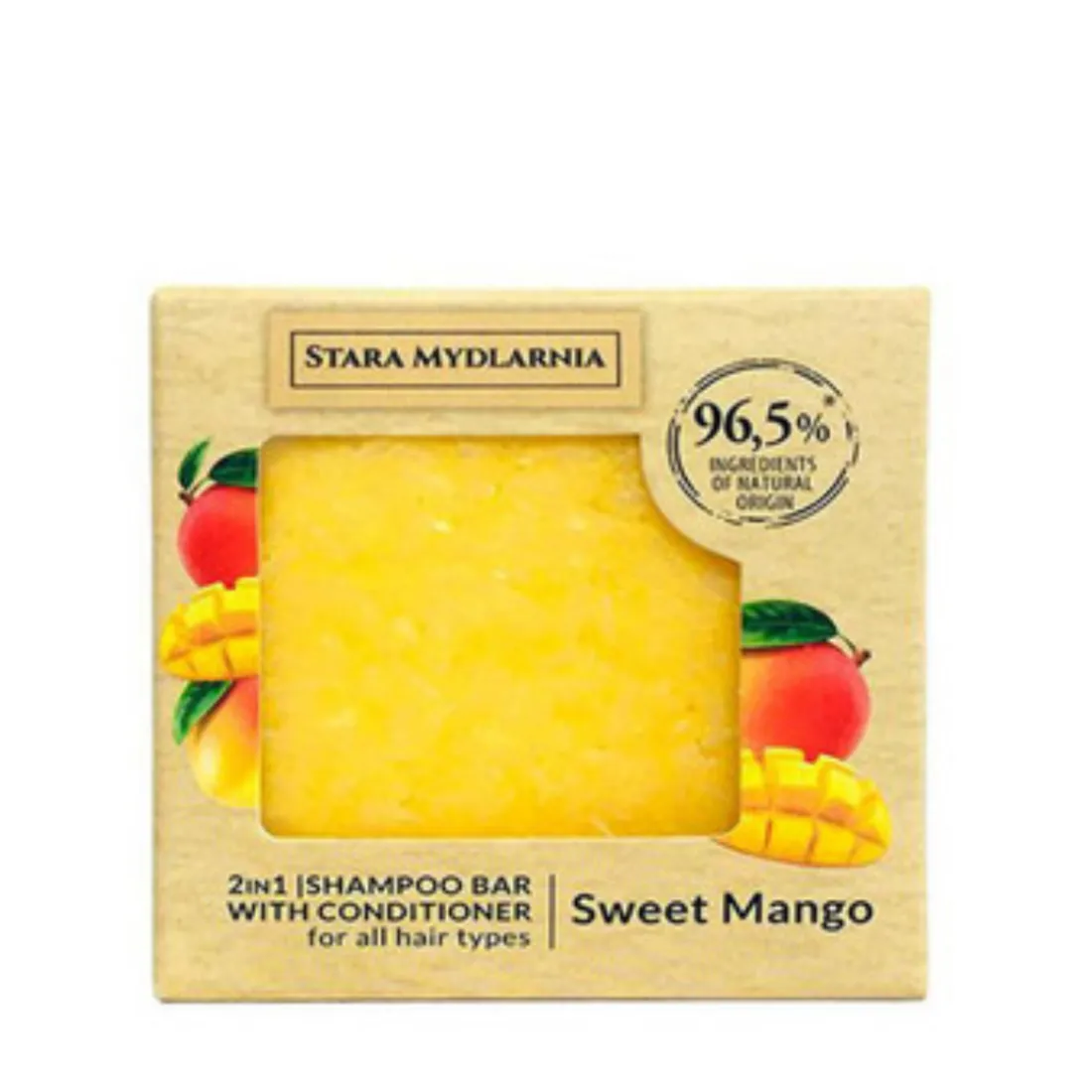 Shampoing solide avec packaging carton SWEET MANGO - Bodymania