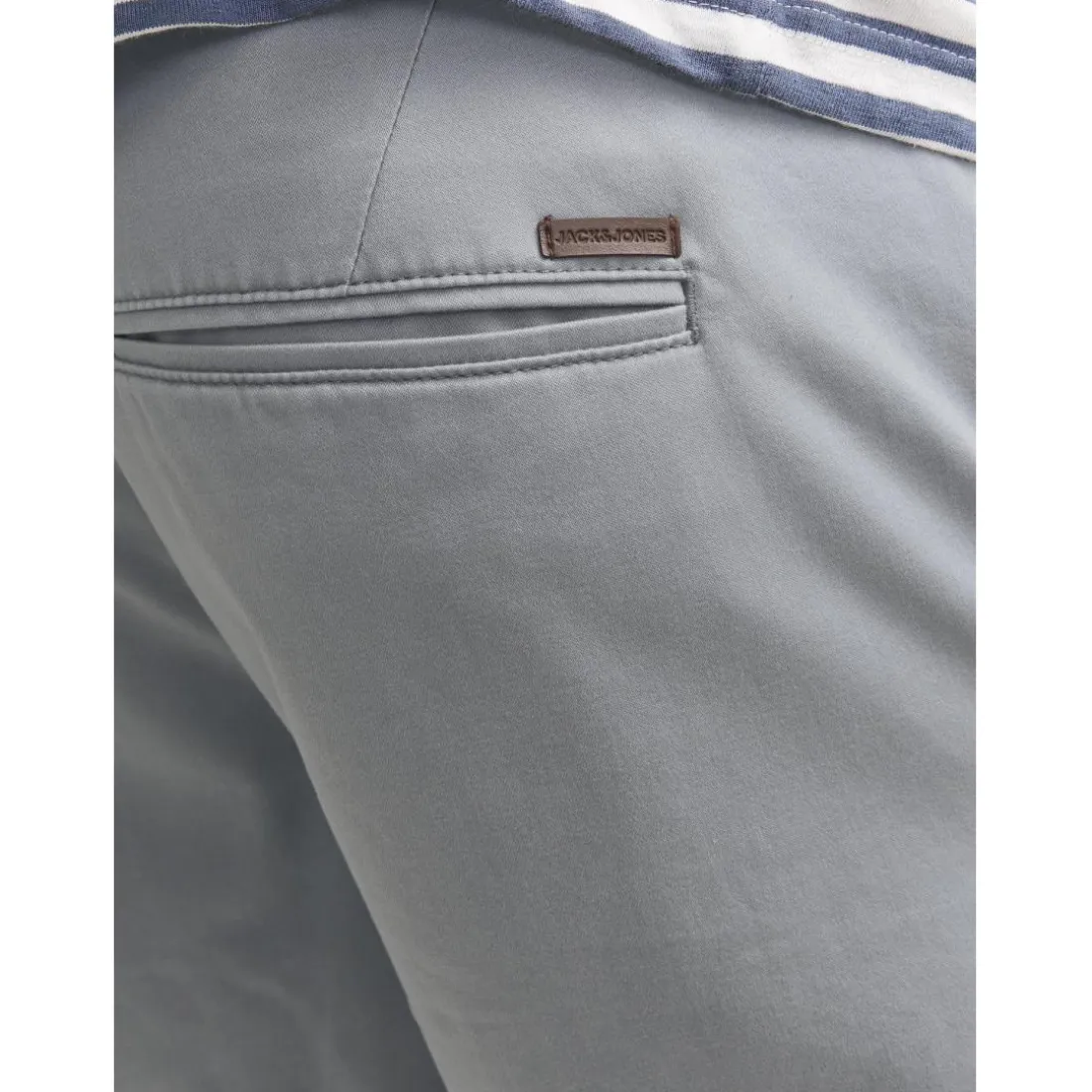 Short chino homme gris en coton Ian