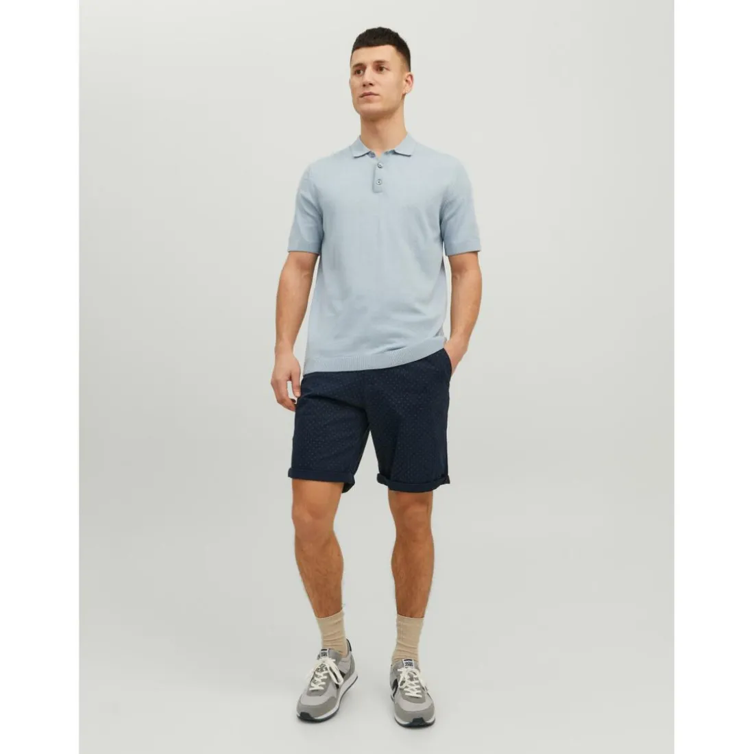 Short chino Regular Fit Bleu Marine en coton Jose