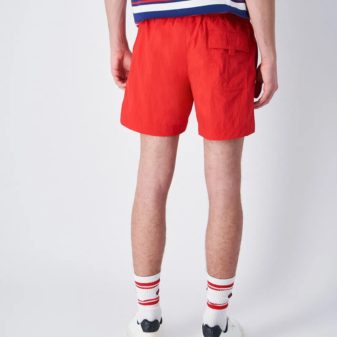 Short de plage rouge pour homme