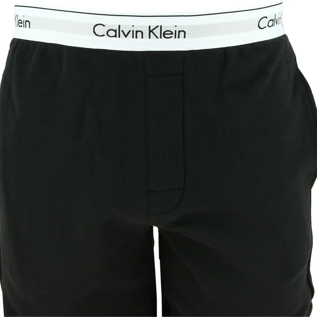 Short de Pyjama Uni Coton - Modern Cotton Noir en tissu