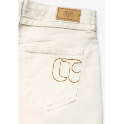 Short en jeans fille CARPUGI blanc Lola