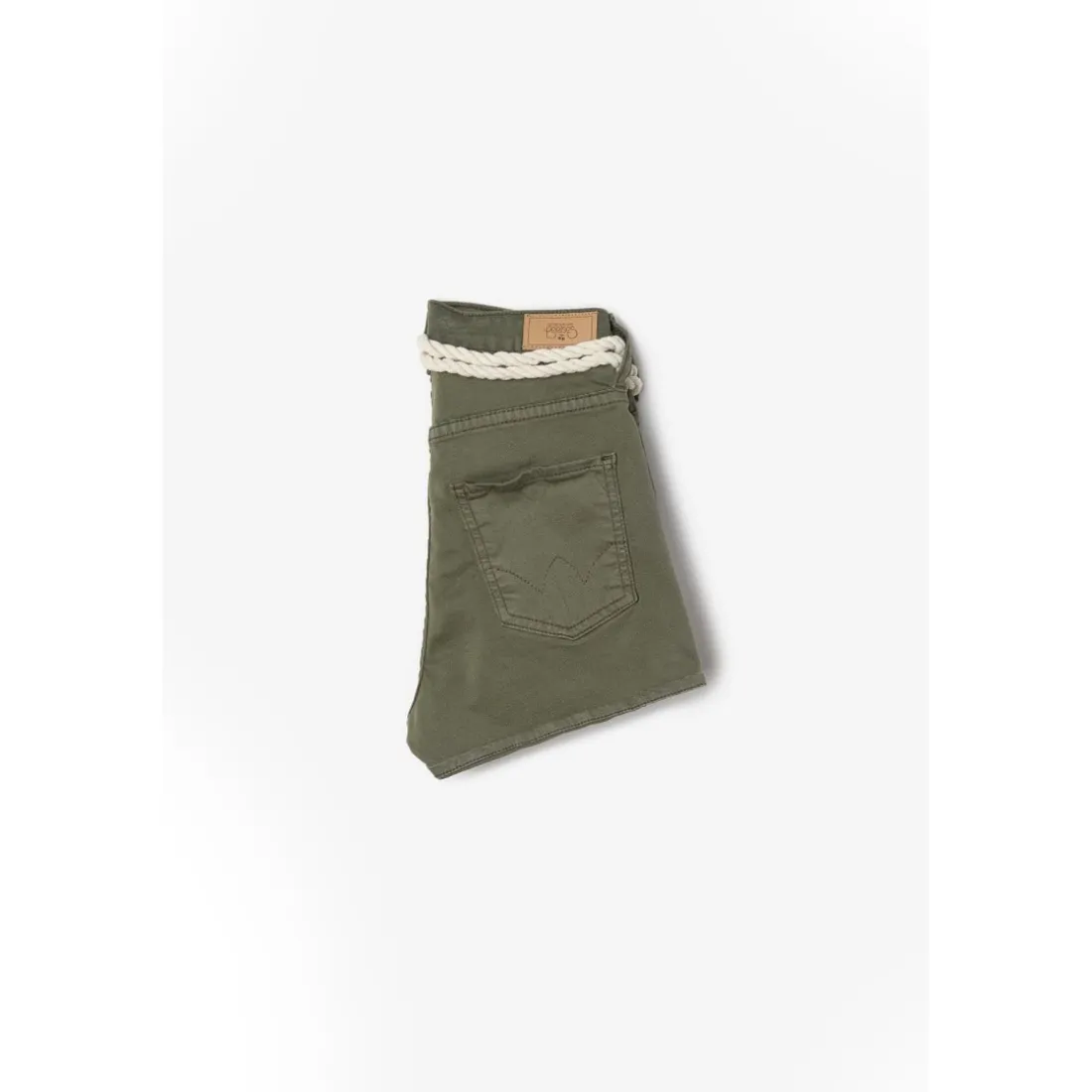 Short fille taille haute TIKO kaki