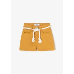 Short fille TIKO moutarde en coton