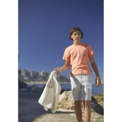 Short garçon DOLINBO gris en coton