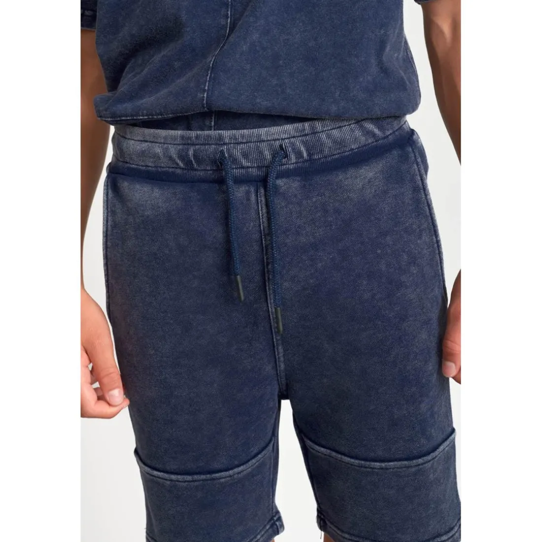 Short garçon POPBO bleu en coton