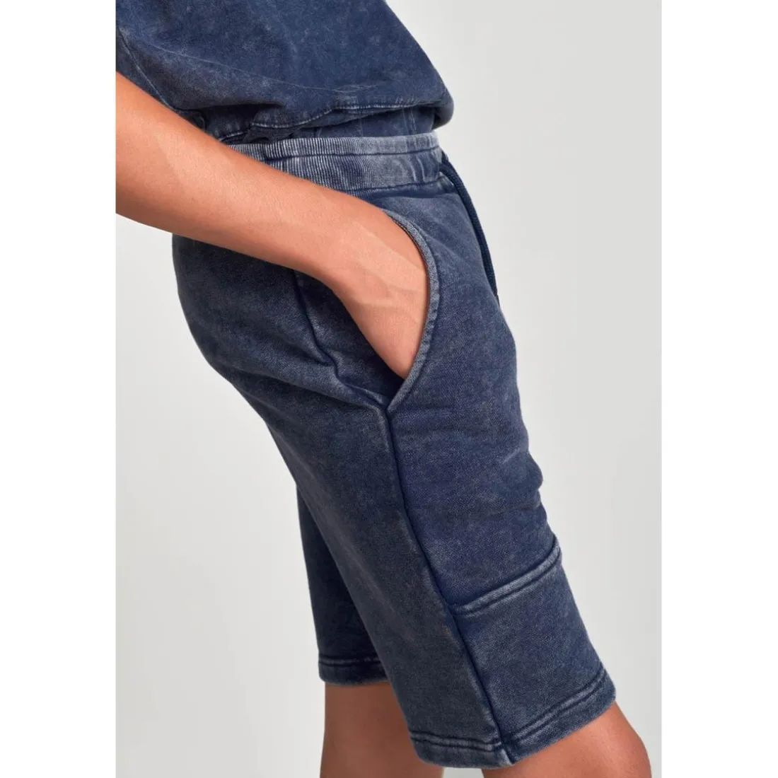 Short garçon POPBO bleu en coton