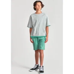 Short garçon POPBO vert en coton