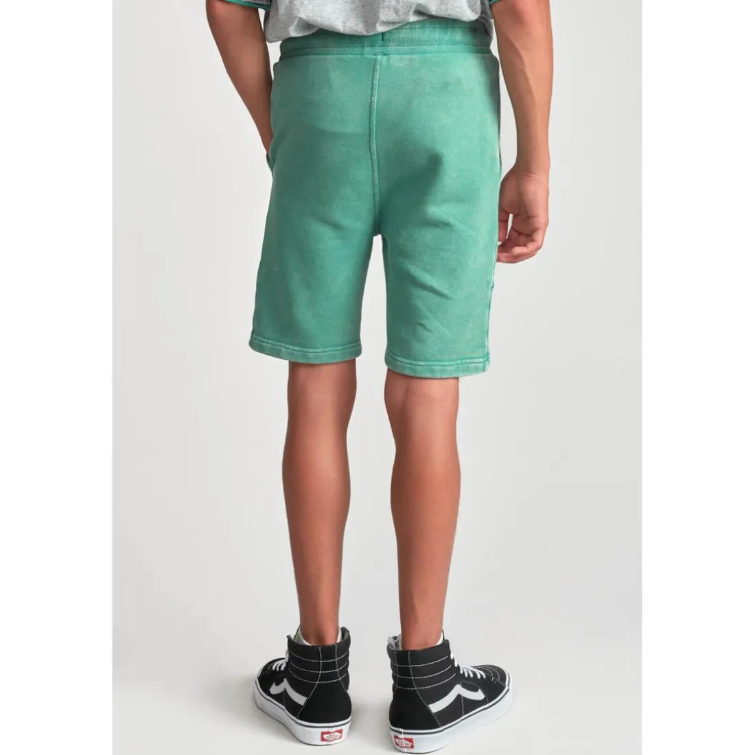 Short garçon POPBO vert en coton
