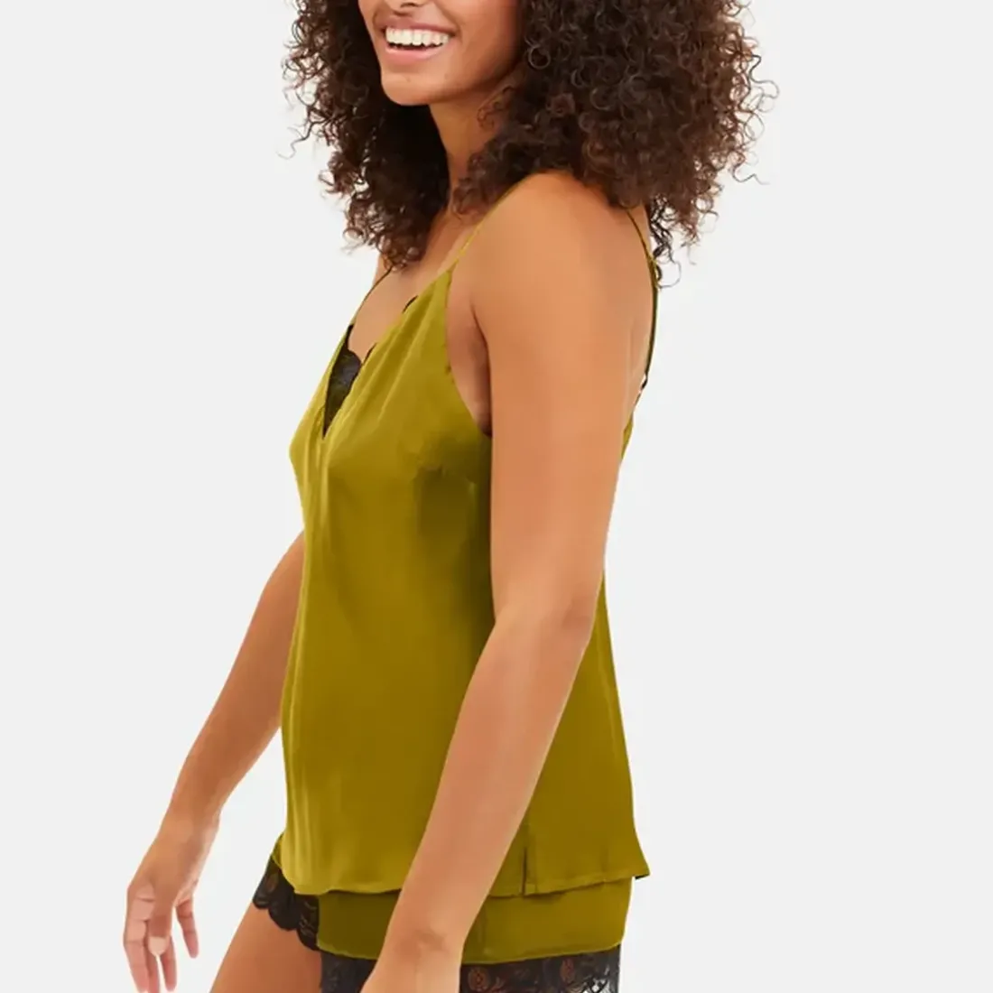 Short vert en viscose