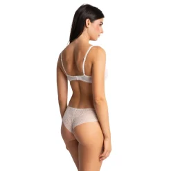 Shorty à motifs fleuris - Beige