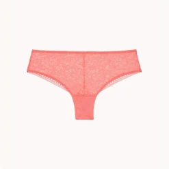 Shorty à motifs fleuris - Rose orange