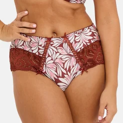 Shorty Amélie Print Imprimé Floral Rouge Cabernet