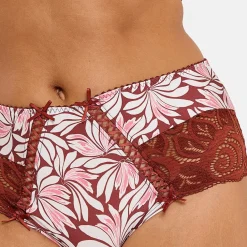 Shorty Amélie Print Imprimé Floral Rouge Cabernet