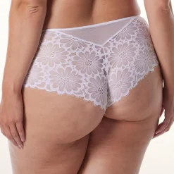 Shorty blanc à motif marguerite