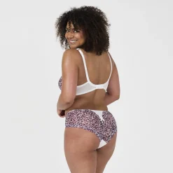 Shorty Blanc imprimé multicolore