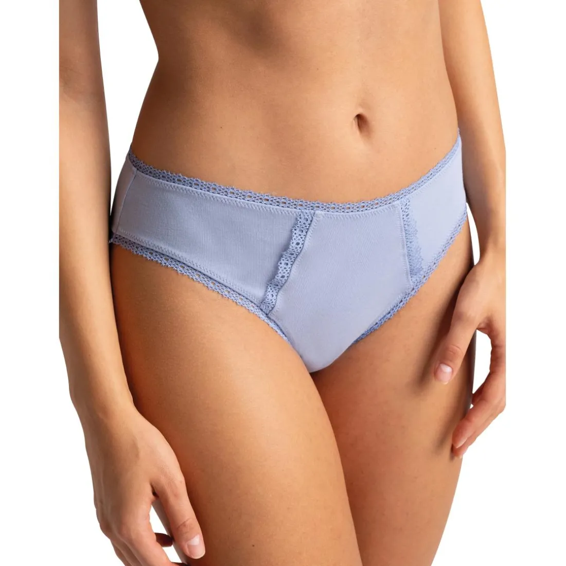 Shorty bleu en coton