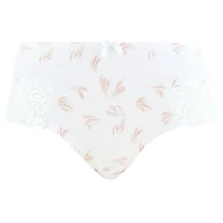 Shorty coton bio Flora Imprimé Plume D'automne Blanc