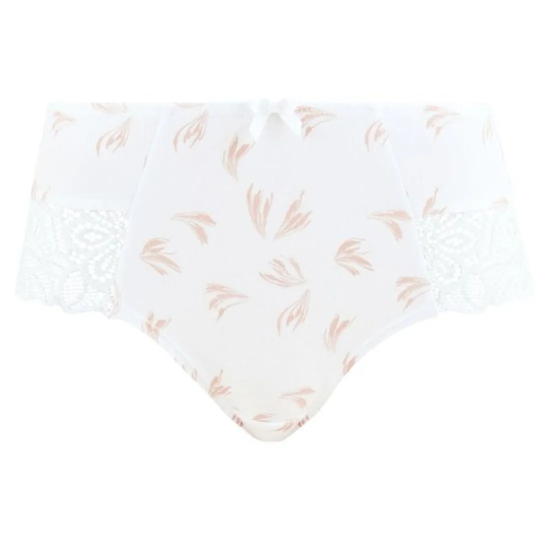Shorty coton bio Flora Imprimé Plume D'automne Blanc
