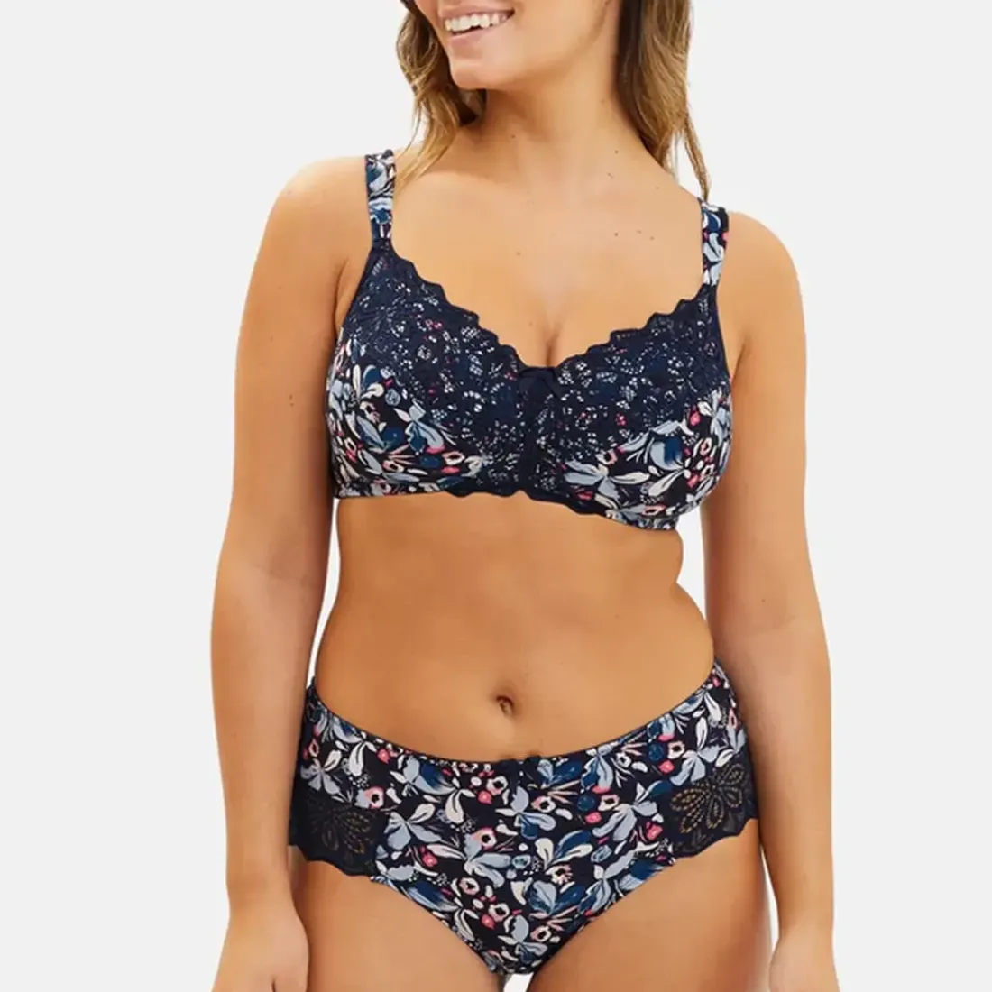 Shorty en coton biologique bleu