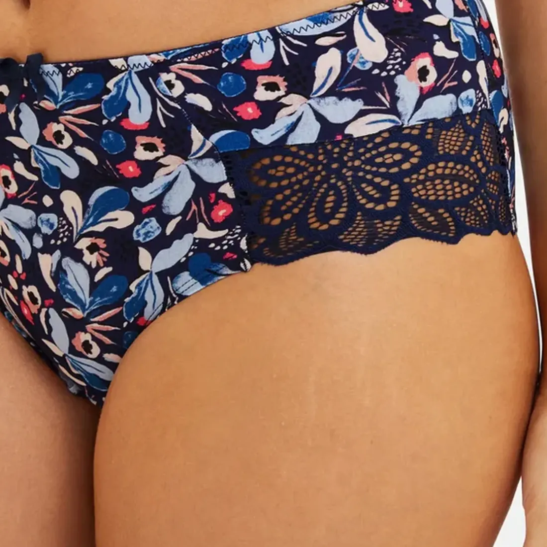 Shorty en coton biologique bleu